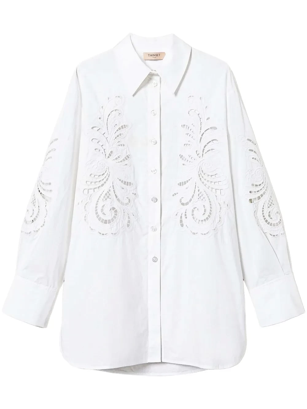 embroidered poplin shirt