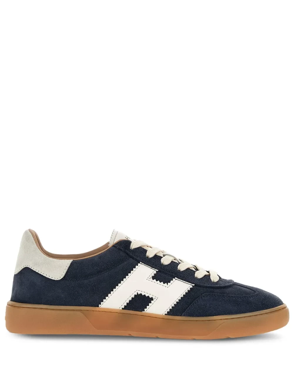logo-patch leather sneakers