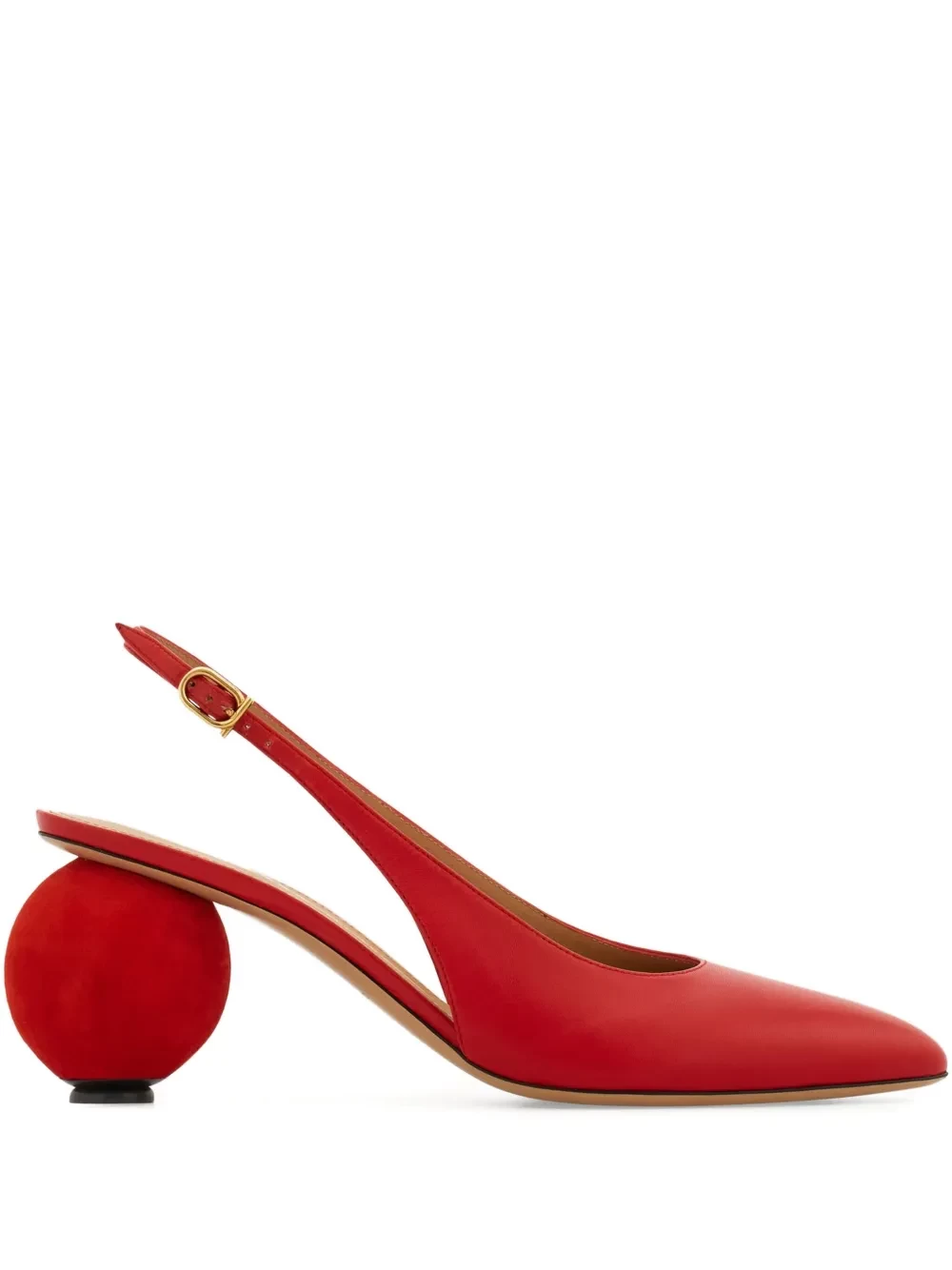 70mm leather slingback pumps