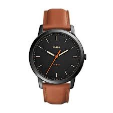 Fossil Minimalist Three-Hand Leather Watch